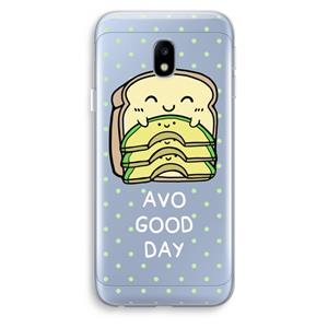CaseCompany Avo Good Day: Samsung Galaxy J3 (2017) Transparant Hoesje