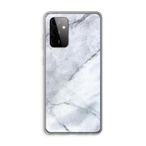 CaseCompany Witte marmer: Samsung Galaxy A72 Transparant Hoesje