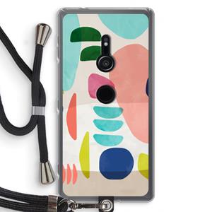 CaseCompany Bold Rounded Shapes: Sony Xperia XZ2 Transparant Hoesje met koord