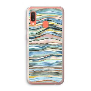 CaseCompany Watercolor Agate: Samsung Galaxy A20e Transparant Hoesje