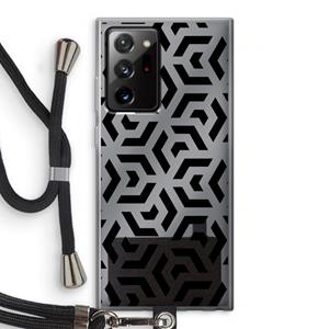 CaseCompany Crazy pattern: Samsung Galaxy Note 20 Ultra / Note 20 Ultra 5G Transparant Hoesje met koord