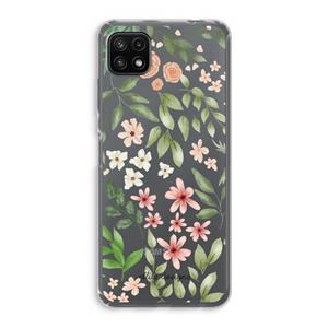 CaseCompany Botanical sweet flower heaven: Samsung Galaxy A22 5G Transparant Hoesje