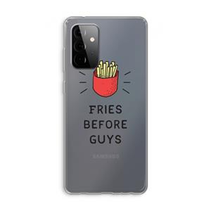 CaseCompany Fries before guys: Samsung Galaxy A72 Transparant Hoesje