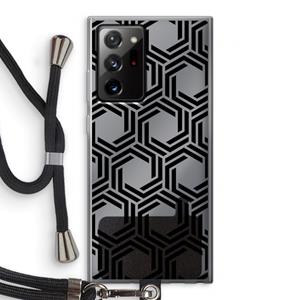 CaseCompany Geometrisch patroon: Samsung Galaxy Note 20 Ultra / Note 20 Ultra 5G Transparant Hoesje met koord