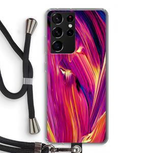 CaseCompany Phoenix: Samsung Galaxy S21 Ultra Transparant Hoesje met koord