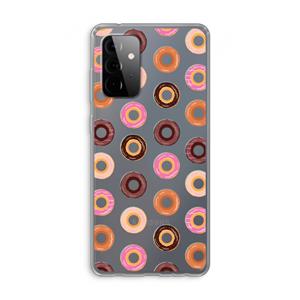 CaseCompany Donuts: Samsung Galaxy A72 Transparant Hoesje