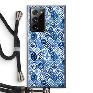 CaseCompany Blauw motief: Samsung Galaxy Note 20 Ultra / Note 20 Ultra 5G Transparant Hoesje met koord