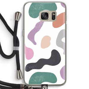 CaseCompany Memphis Shapes: Samsung Galaxy S7 Transparant Hoesje met koord