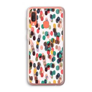 CaseCompany Tropical Dots: Samsung Galaxy A20e Transparant Hoesje