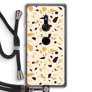 CaseCompany Terrazzo N°13: Sony Xperia XZ2 Transparant Hoesje met koord