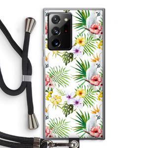 CaseCompany Gele kuif: Samsung Galaxy Note 20 Ultra / Note 20 Ultra 5G Transparant Hoesje met koord