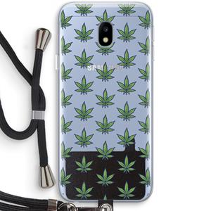 CaseCompany Weed: Samsung Galaxy J3 (2017) Transparant Hoesje met koord