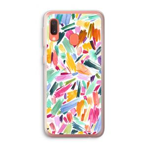 CaseCompany Watercolor Brushstrokes: Samsung Galaxy A20e Transparant Hoesje