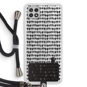 CaseCompany Crazy shapes: Samsung Galaxy A22 4G Transparant Hoesje met koord