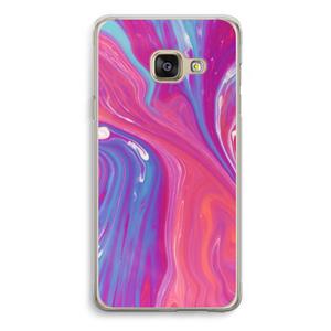 CaseCompany Paarse stroom: Samsung Galaxy A3 (2016) Transparant Hoesje