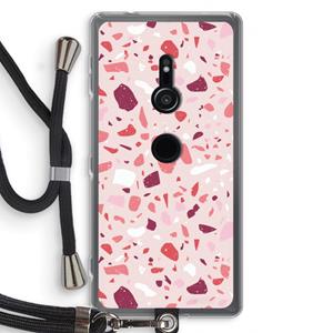 CaseCompany Terrazzo N°15: Sony Xperia XZ2 Transparant Hoesje met koord