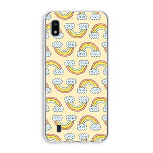 CaseCompany Regenboog: Samsung Galaxy A10 Transparant Hoesje