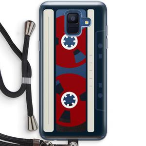 CaseCompany Here's your tape: Samsung Galaxy A6 (2018) Transparant Hoesje met koord