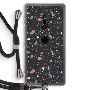 CaseCompany Terrazzo N°16: Sony Xperia XZ2 Transparant Hoesje met koord
