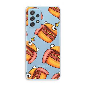 CaseCompany Hamburger: Samsung Galaxy A73 Transparant Hoesje