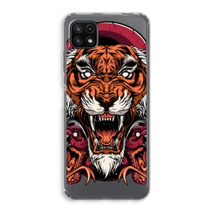 CaseCompany Tiger and Rattlesnakes: Samsung Galaxy A22 5G Transparant Hoesje