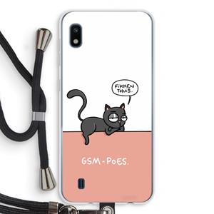CaseCompany GSM poes: Samsung Galaxy A10 Transparant Hoesje met koord