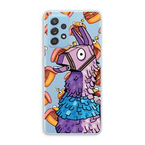 CaseCompany Loot Burger: Samsung Galaxy A73 Transparant Hoesje