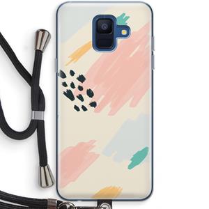 CaseCompany Sunday Chillings: Samsung Galaxy A6 (2018) Transparant Hoesje met koord