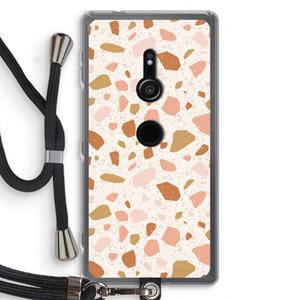 CaseCompany Terrazzo N°18: Sony Xperia XZ2 Transparant Hoesje met koord