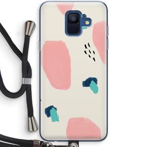 CaseCompany Monday Surprise: Samsung Galaxy A6 (2018) Transparant Hoesje met koord