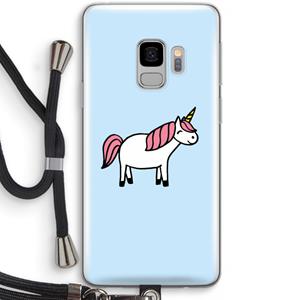 CaseCompany Eenhoorn: Samsung Galaxy S9 Transparant Hoesje met koord