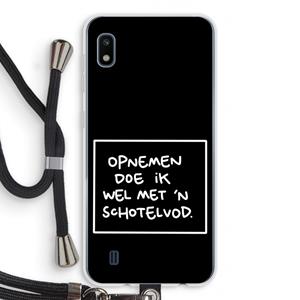 CaseCompany Schotelvod: Samsung Galaxy A10 Transparant Hoesje met koord