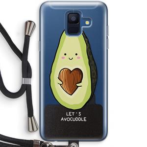 CaseCompany Avocuddle: Samsung Galaxy A6 (2018) Transparant Hoesje met koord