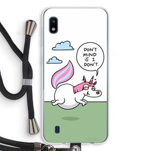 CaseCompany Unicorn: Samsung Galaxy A10 Transparant Hoesje met koord