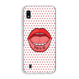 CaseCompany Yolo Denise: Samsung Galaxy A10 Transparant Hoesje