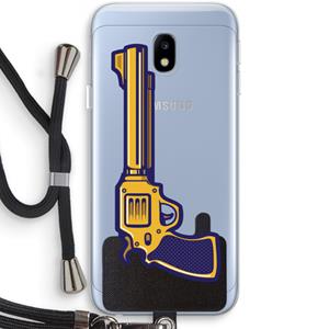 CaseCompany Pew Pew Pew: Samsung Galaxy J3 (2017) Transparant Hoesje met koord