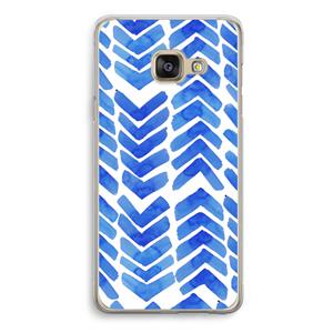 CaseCompany Blauwe pijlen: Samsung Galaxy A3 (2016) Transparant Hoesje