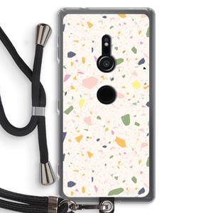 CaseCompany Terrazzo N°21: Sony Xperia XZ2 Transparant Hoesje met koord