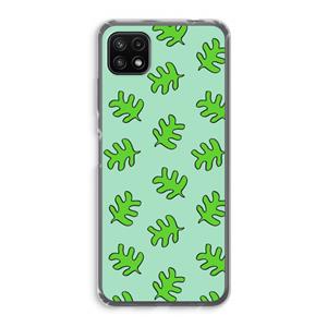 CaseCompany Groene blaadjes: Samsung Galaxy A22 5G Transparant Hoesje