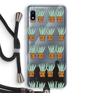 CaseCompany Sansevieria: Samsung Galaxy A10 Transparant Hoesje met koord
