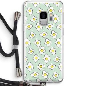 CaseCompany Spiegeleitjes: Samsung Galaxy S9 Transparant Hoesje met koord
