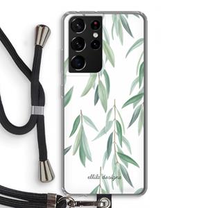 CaseCompany Branch up your life: Samsung Galaxy S21 Ultra Transparant Hoesje met koord