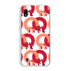 CaseCompany Dogs: Samsung Galaxy A10 Transparant Hoesje