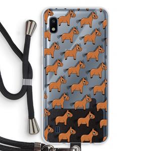 CaseCompany Pony: Samsung Galaxy A10 Transparant Hoesje met koord