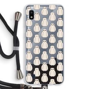 CaseCompany Uilen: Samsung Galaxy A10 Transparant Hoesje met koord