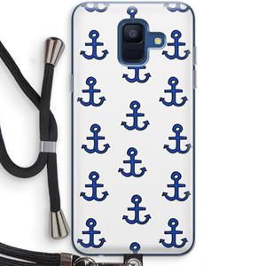 CaseCompany Ankers: Samsung Galaxy A6 (2018) Transparant Hoesje met koord