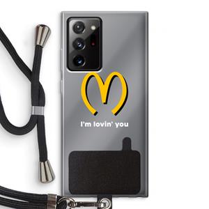 CaseCompany I'm lovin' you: Samsung Galaxy Note 20 Ultra / Note 20 Ultra 5G Transparant Hoesje met koord