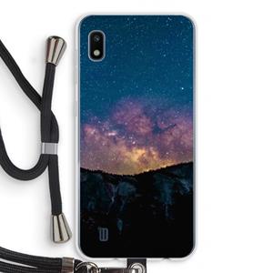 CaseCompany Travel to space: Samsung Galaxy A10 Transparant Hoesje met koord