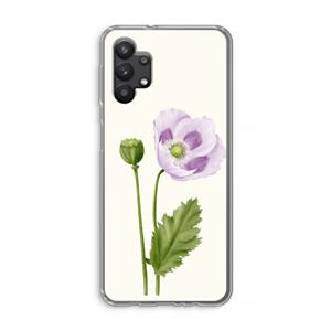 CaseCompany Purple poppy: Samsung Galaxy A32 5G Transparant Hoesje