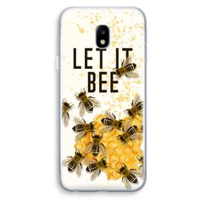 CaseCompany Let it bee: Samsung Galaxy J3 (2017) Transparant Hoesje